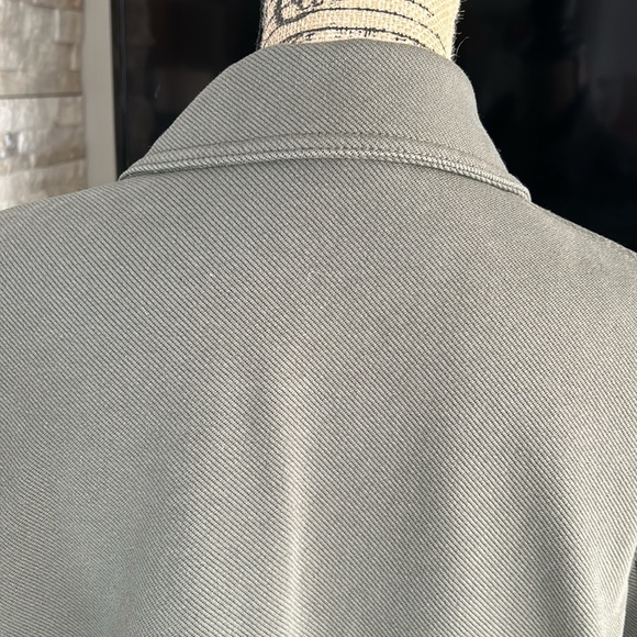 Zara olive soft pocket shirt relaxed fit lapel collar long sleeves button cuff - Picture 12 of 16